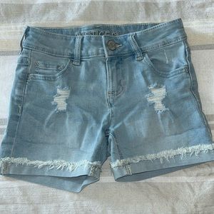 Justice 10 slim midi short - distressed